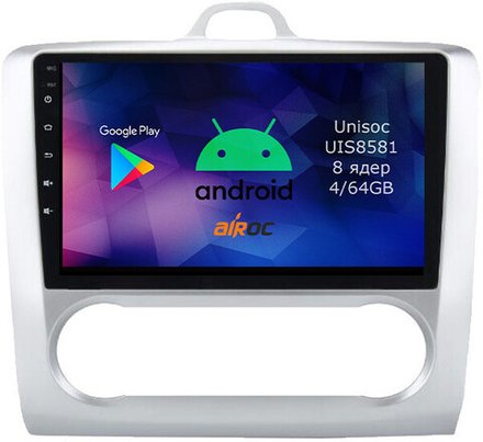 Магнитола для Ford Focus 2 2004-2011 (климат) - Airok RM-1702A Android 12, 8-ядер, 4/64Гб, SIM-слот