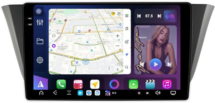 Магнитола для Iveco Daily 2015+ - FarCar GX3004M монитор 9.5" 2K QLED на Android 14, TS20, 6+128Гб, CarPlay, 4G SIM-слот