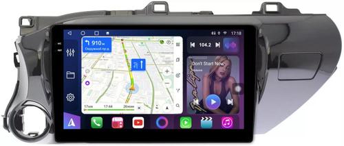 Магнитола для Toyota Hilux 8 2015-2023+ - FarCar 588/1077M монитор 10.36" QLED на Android 14, TS18, CarPlay, 4G SIM-слот