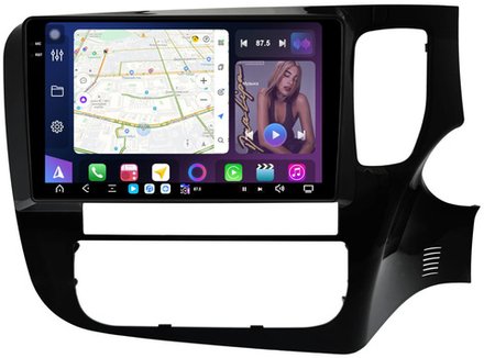 Магнитола для Mitsubishi Outlander 3 2012-2021 (правый руль) - FarCar GX9-7263R9 монитор 9.5" 2K QLED на Android 14, TS20, 6+128Гб, CarPlay, 4G SIM-слот