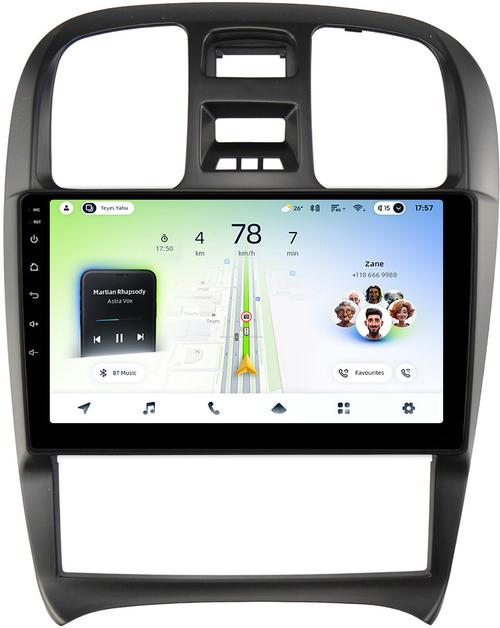 Магнитола для Hyundai Sonata 4 EF 2001-2013 - Teyes CC4L монитор 9" IPS на Android 14, Snapdragon 662, CarPlay, 4G SIM-слот