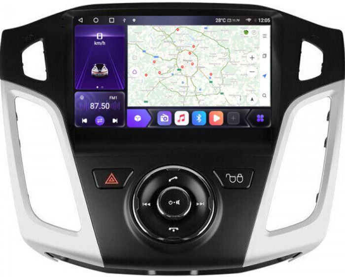 Магнитола для Ford Focus 3 2011-2019 (поддержка автопарковки) - Kuberg SF-9202A-FW QLed+2K, Android 12, Быстрая, CarPlay, 4G SIM-слот