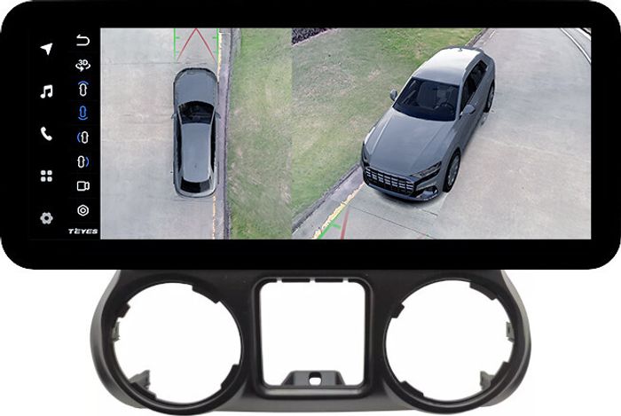 Магнитола для Jeep Wrangler 3 2010-2014 - Teyes LUX ONE 360 монитор 12.3" 2K QLED на Android 10, Быстрая, CarPlay, 4G SIM-слот, 4 камеры в комплекте