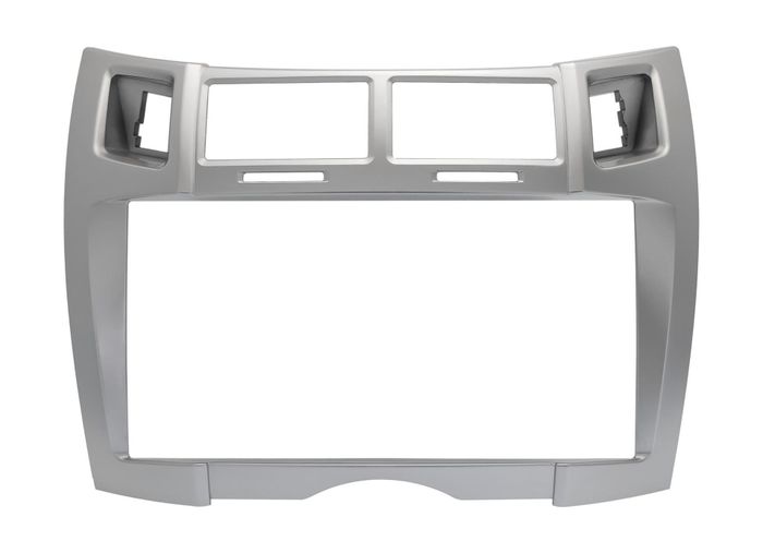 Комплект рамки с разъёмами 9" Toyota Yaris/Vitz P90 2005-2010 серебро Тип2 с боковинами