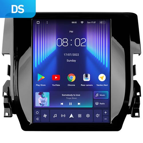 Магнитола для Honda Civic 10 2015-2021 - Teyes TPRO 2 монитор 9.7" QLED в стиле "Тесла" на Android 10, TS10, 4G SIM-слот