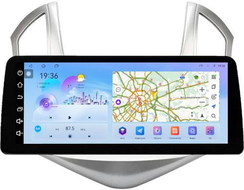Магнитола для Chevrolet Cruze 1 2012-2015 (рамка серебро) - FarCar монитор 12.3" 2K QLED на Android 14, TS10, CarPlay, 4G SIM-слот