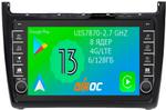 Магнитола для Volkswagen Polo 2009-2020 (черный) - Airoc AB-3707 (кнопки и крутилки), Android 13, Быстрая, SIM-слот, CarPlay