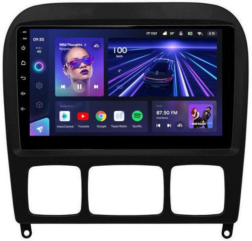 Магнитола для Mercedes-Benz S W220 1998-2005 (рамка черная) - Teyes CC3 монитор 9" QLED на Android 10, ТОП процессор, 4+32Гб, CarPlay, 4G SIM-слот