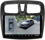Магнитола для Renault Logan 2, Sandero 2 2014+ (рамка 10) - Teyes CC3-2K-360 на Android 10, 2K QLED, 6Гб+128Гб, CarPlay, 4G SIM-слот, 4 камеры в комплекте