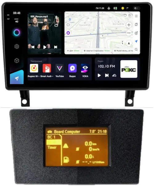Магнитола для Opel Antara 2006-2015 (перенос БК вниз, черная) - Teyes CC3-2K QLed Android 10, ТОП процессор, SIM-слот, CarPlay
