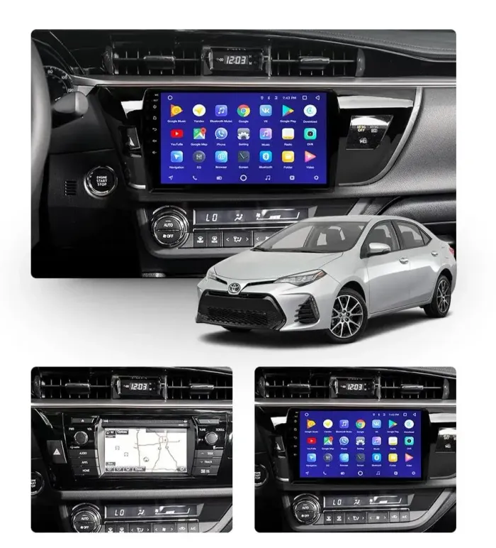 Магнитола для Toyota Corolla 2013-2016 - Parafar PF307XHD на Android 13, 8-ядер, 4Гб+64Гб, CarPlay, 4G SIM-слот