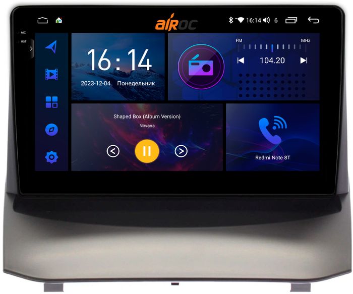 Магнитола для Ford Fiesta 2008-2018 - AIROC 2K RI-1704 Android 12, QLed+2K, ТОП процессор, 8/128Гб, CarPlay, SIM-слот
