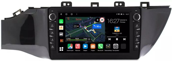Магнитола для KIA Rio 4, Rio X-Line 2017-2020 (рамка под 9" без кнопки) - Canbox 9078 Android 10, ТОП процессор, CarPlay, 4G SIM-слот