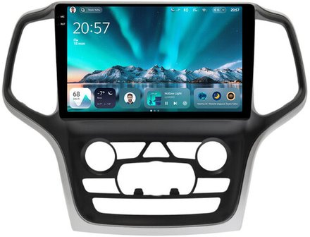 Магнитола для Jeep Grand Cherokee WK2 2013-2022 (ШГУ 8.4", рамка большая 9) - Teyes CC4 монитор 9.2" 2K QLED на Android 14, Snapdragon 680, DSP, CarPlay, 4G SIM-слот