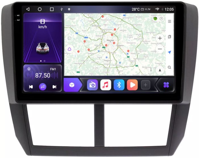 Магнитола для Subaru Forester 3 (SH) 2008-2013, Impreza GH, GE - Kuberg OL-9512 QLed+2K, Android 12, Быстрая, CarPlay, 4G SIM-слот