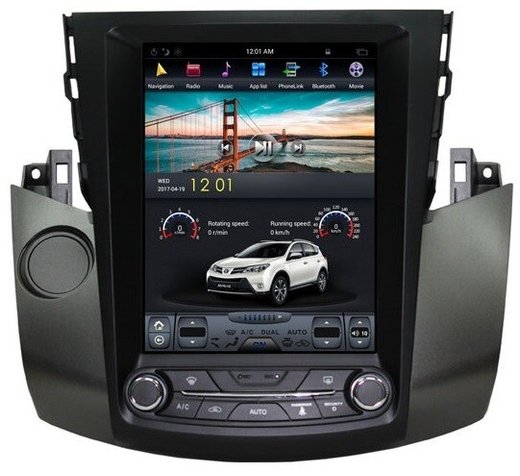 Магнитола для Toyota RAV4 30 2005-2012, Vanguard - Kuberg ZF-1121-Q6 вертикальный экран 10.4" в стиле "Тесла" на Android 11, 8/128Гб, CarPlay, 4G SIM-слот