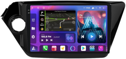 Магнитола для KIA Rio 3 2011-2017 - FarCar BM106M-2K монитор 9.5" 2K QLED на Android 14, TS10, 4+32Гб, CarPlay, 4G SIM-слот