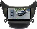 Магнитола для Hyundai Elantra 5 2011-2013 - FarCar BX360M-360 монитор 9.5" 2K QLED на Android 13, Быстрая, CarPlay, 4G SIM-слот, 4 камеры в комплекте
