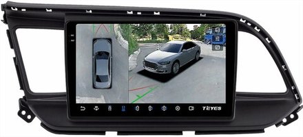 Магнитола для Hyundai Elantra 6 2018-2020 (штатная КЗВ) - Teyes CC3-2K-360 монитор 9.5" 2K QLED на Android 10, 6Гб+128Гб, CarPlay, 4G SIM-слот, 4 камеры в комплекте