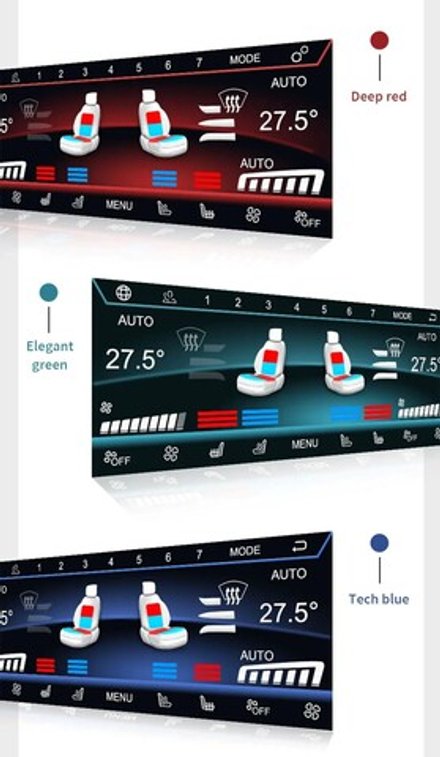 Сенсорная панель климата BMW 5-серия G30 2017-2023 - Kuberg ZF-2025-G30 c 8.8" LCD (ЖК) экраном