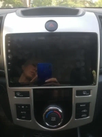 Магнитола для KIA Cerato 2 2008-2013 (климат, рамка серебро) - FarCar DX038M монитор 9.5" IPS на Android 13, 4+64Гб, CarPlay