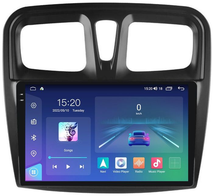 Магнитола для Renault Logan/Sandero 2014+ - Parafar PF174U2K на Android 13, QLED+2K, ТОП процессор, 8Гб+128Гб, CarPlay, 4G SIM-слот