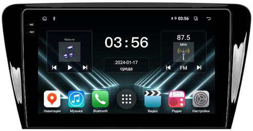 Магнитола для Skoda Octavia A7 2013-2020 (блок в бардачке) - FarCar S280 монитор 10.36" IPS на Android 13, CarPlay