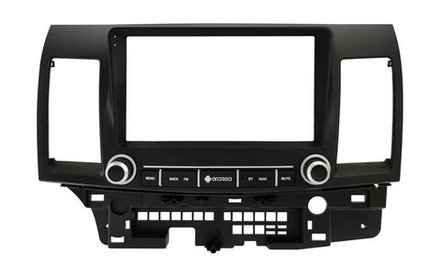 Комплект рамки с разъёмами 9" Mitsubishi Lancer X 2007-2014 с кнопками и крутилками