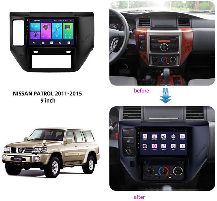 Магнитола для Nissan Patrol 2004-2010 - Kuberg QLed, Android 13, TS20, CarPlay, SIM-слот