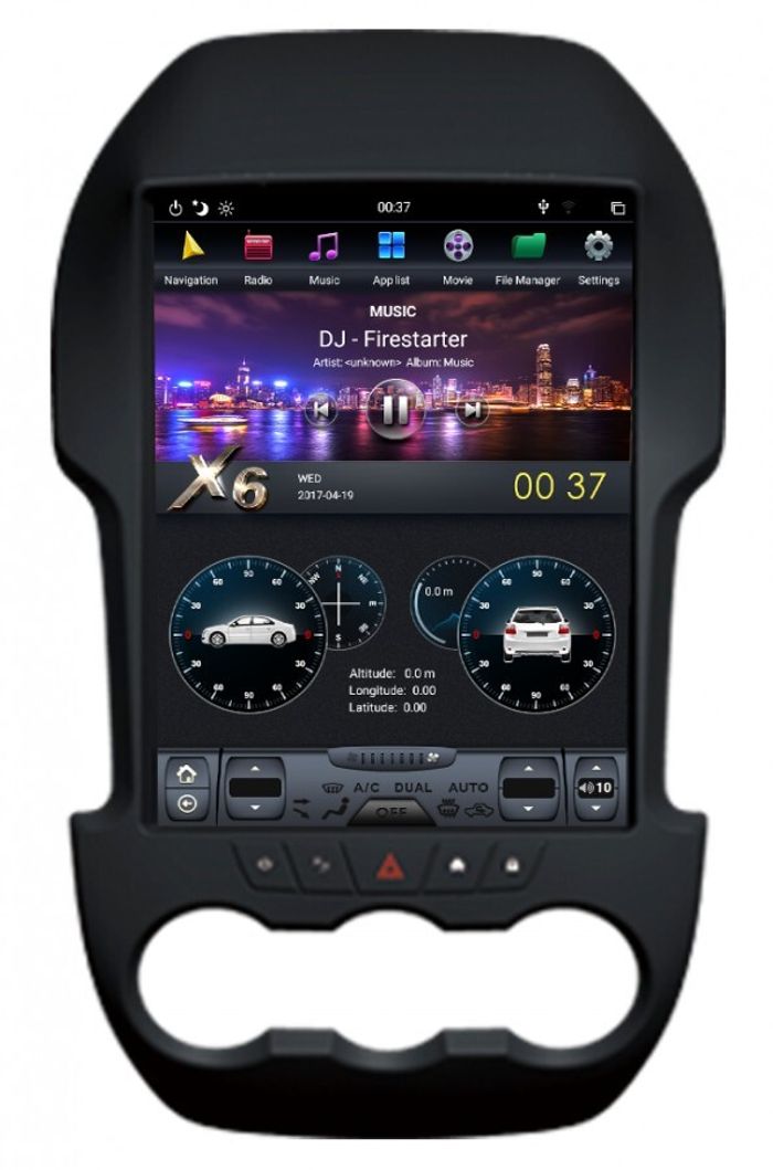 Магнитола для Ford Ranger 2011-2015 - Kuberg ZF-1248-DSP ("Тесла-Стиль") на Android 9