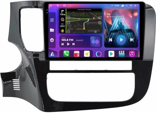 Магнитола для Mitsubishi Outlander 3 2012-2022 (овальный климат) - FarCar BM1006M-2K монитор 9.5" 2K QLED на Android 14, TS10, 4+32Гб, CarPlay, 4G SIM-слот