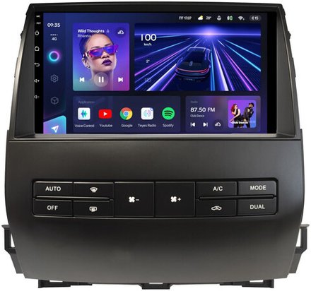 Магнитола для Toyota Land Cruiser Prado 120 (правый руль, климат на ШГУ) - Teyes CC3 на Android 10, QLED, ТОП процессор, 4Гб+32Гб, CarPlay, 4G SIM-слот