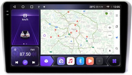 Магнитола для AUDI A3 2003-2012 - Kuberg OL-9968 QLed+2K, Android 12, TS10,  CarPlay, 4G SIM-слот