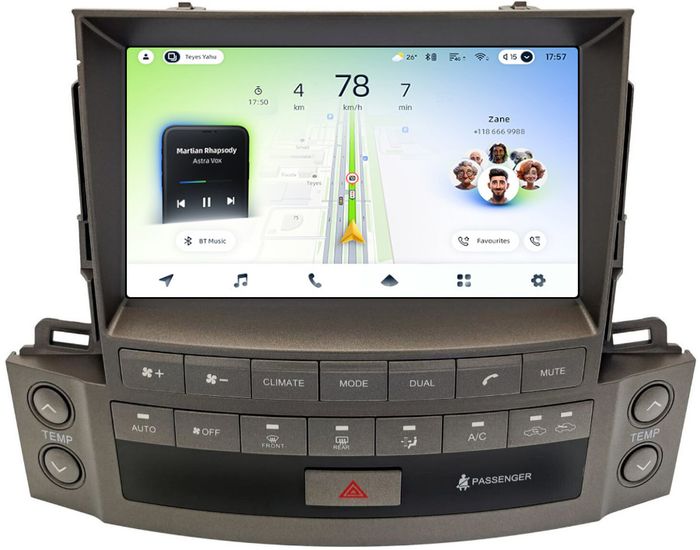Магнитола для Lexus LX570 2012-2015 - Teyes CC4L монитор 9" IPS на Android 14, Быстрая, Snapdragon 662, CarPlay, 4G SIM-слот