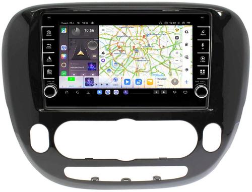 Магнитола для KIA Soul 2 2014-2019 (кондиционер, рамка глянцевая) - Kuberg SF-9740-AB (кнопки и крутилки) Android 13, TS20, 6+128Гб, CarPlay, 4G SIM-слот