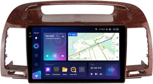 Магнитола для Toyota Camry 30 2001-2006 (рамка дерево 1) - Teyes CC3-2K монитор 9.5" 2K QLED на Android 10, ТОП процессор, CarPlay, 4G SIM-слот