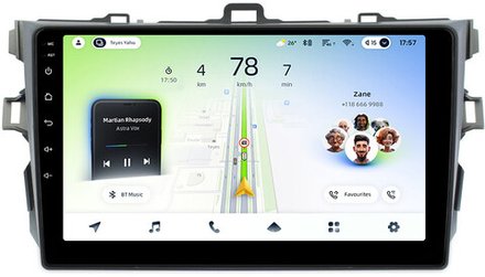 Магнитола для Toyota Corolla 150 2006-2013 (рамка тип 1) - Teyes CC4L монитор 9" IPS на Android 14, Snapdragon 662, CarPlay, 4G SIM-слот