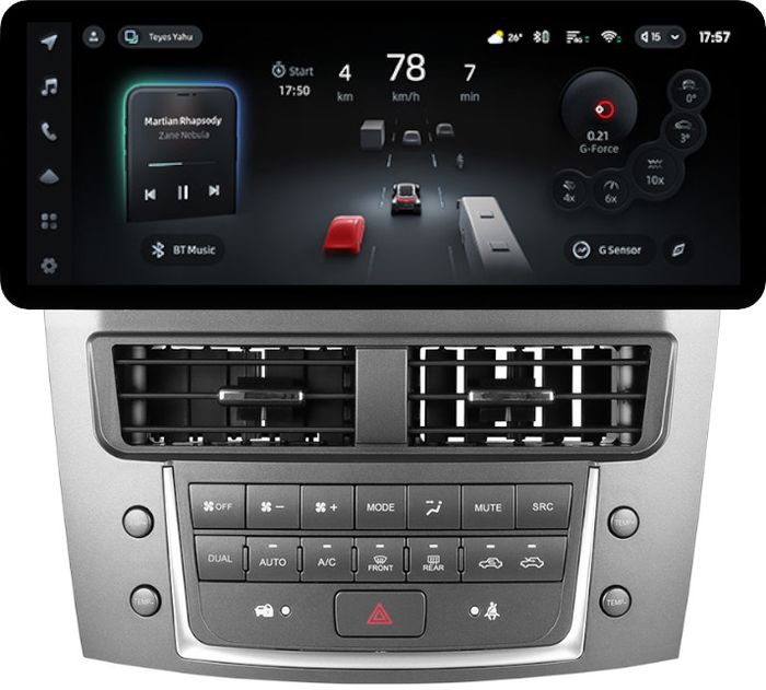 Магнитола для Lexus IS250 XE20 2005-2013 (ШГУ монохром) - Teyes CC4PRO монитор 12.3" 2K QLED + рамка LUX, Android 13, Быстрейшая, Snapdragon 778G, ИИ, CarPlay, DSP, 4G SIM-слот