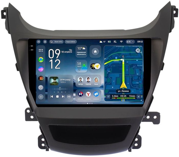 Магнитола для Hyundai Elantra 5 MD 2013-2015 - Teyes CC4-PRO монитор 9.5" 2K QLED на Android 13, Snapdragon 778G, ИИ, CarPlay, DSP, 4G SIM-слот