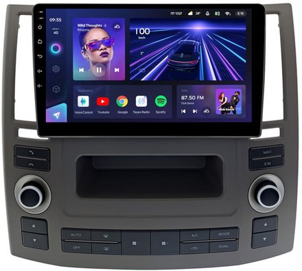Магнитола для Infiniti FX35, FX45 S50 2006-2008 - Teyes CC3L монитор 9" IPS на Android 10, 8-ядер, CarPlay, 4G SIM-слот