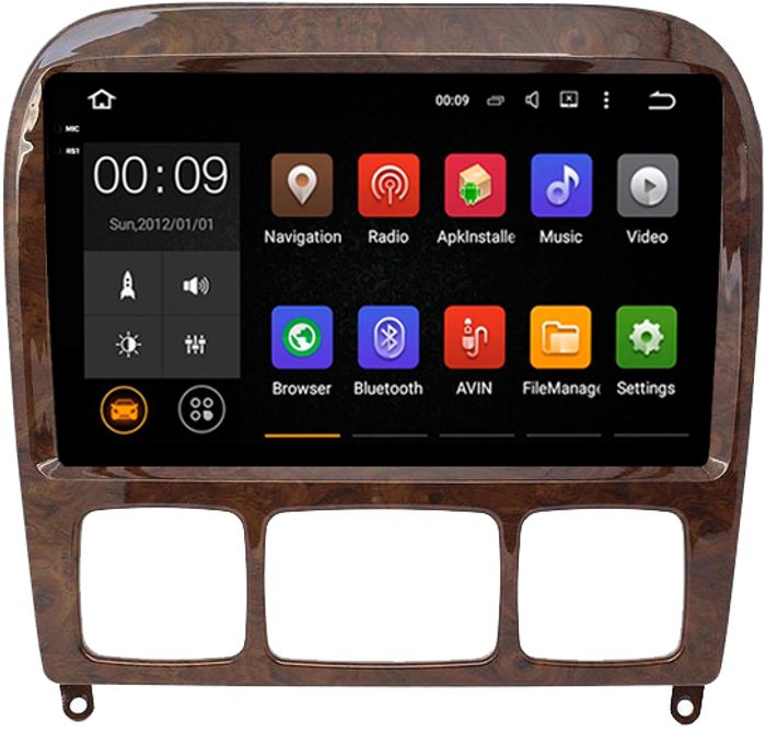 Магнитола для Mercedes-Benz S (W220) 1998-2005 - AIROC 2K RX-2505 Android 13, Быстрая, QLed+2K, CarPlay, SIM-слот