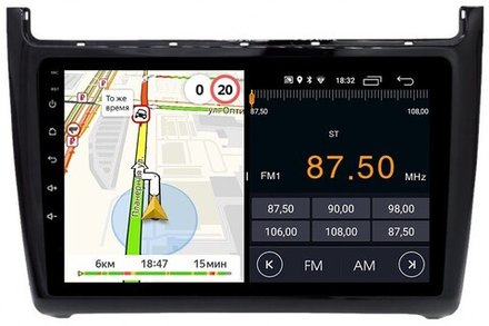 Магнитола для Volkswagen Polo 2009-2020 - Parafar PF968LUX1FHD на Android 13, 8-ядер, 2Гб+32Гб, CarPlay, 4G SIM-слот