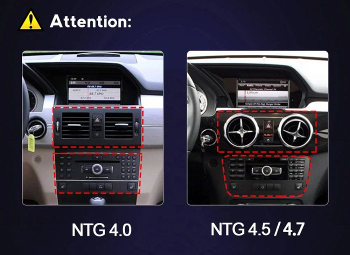Магнитола для Mercedes-Benz GLK 2008-2012 NTG 4.0 - Kuberg монитор 12.3" в стиле Audi на Android 13, Быстрая, CarPlay, 4G SIM-слот