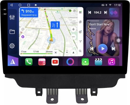 Магнитола для Mazda CX-3 2014-2023 (монохром) - FarCar 9599A монитор 10.36" QLED на Android 14, TS18, CarPlay, 4G SIM-слот