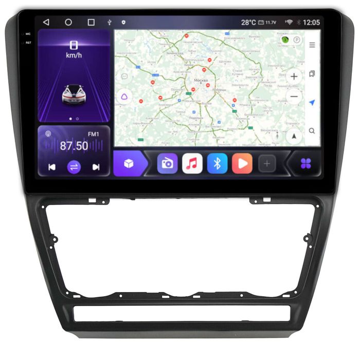 Магнитола для Skoda Octavia A5 2004-2013 - Kuberg OL-1920 QLed+2K, Android 12, TS10,  CarPlay, 4G SIM-слот