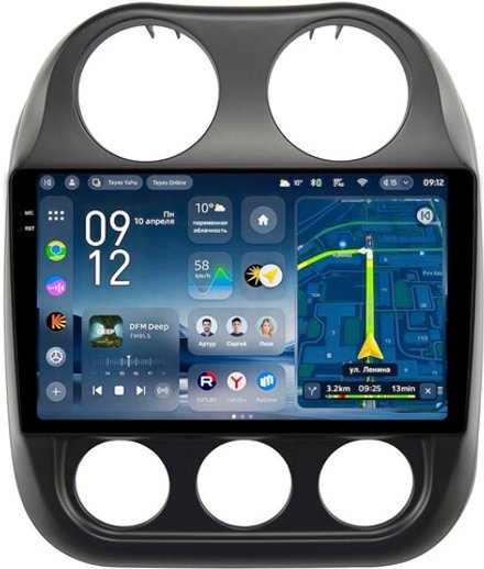 Магнитола для Jeep Compass 2011-2015 - Teyes CC4-PRO монитор 10.36" 2K QLED на Android 13, Snapdragon 778G, ИИ, CarPlay, DSP, 4G SIM-слот