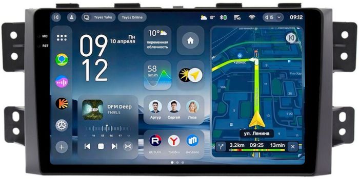 Магнитола для KIA Mohave 1 2008-2017 - Teyes CC4-PRO монитор 9.5" 2K QLED на Android 13, Snapdragon 778G, ИИ, CarPlay, DSP, 4G SIM-слот