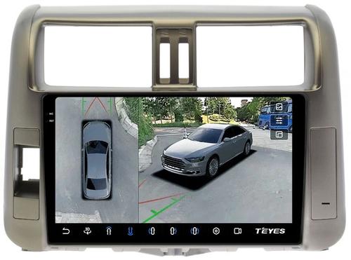 Магнитола для Toyota Land Cruiser Prado 150 2009-2013 (рамка бронза) - Teyes CC3-2K-360 на Android 10, 2K QLED, 6Гб+128Гб, CarPlay, 4G SIM-слот, 4 камеры в комплекте
