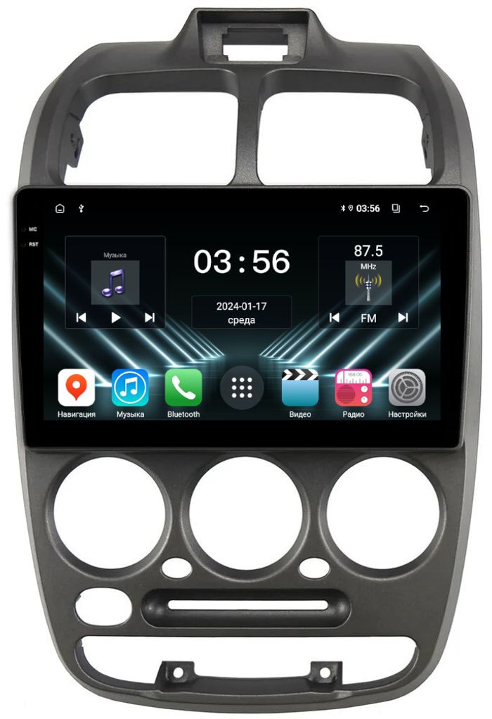 Магнитола для Hyundai Accent 2000-2011 - FarCar DX3010M монитор 9.5" IPS на Android 13, 4+64Гб, CarPlay