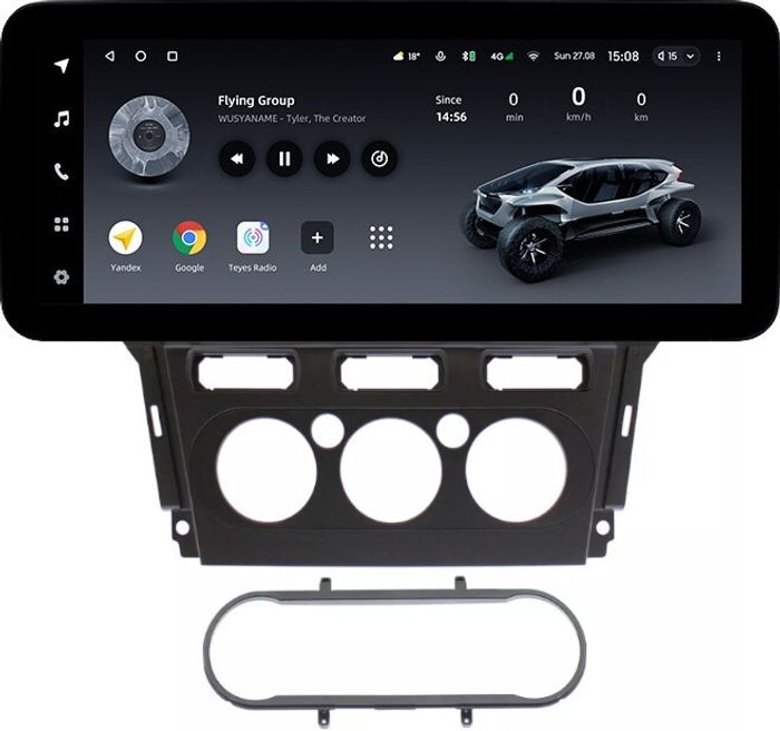 Магнитола для Ford Mondeo 4 2010-2014 - Teyes LUX ONE ROUND монитор 12.3" 2K QLED на Android 10, Быстрая, CarPlay, 4G SIM-слот